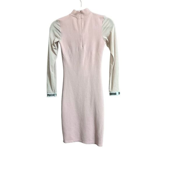 PUMA Exclusive To ASOS Bodycon Dress With Mesh Insert Tape Logo Stretch Bandage - Picture 4 of 15